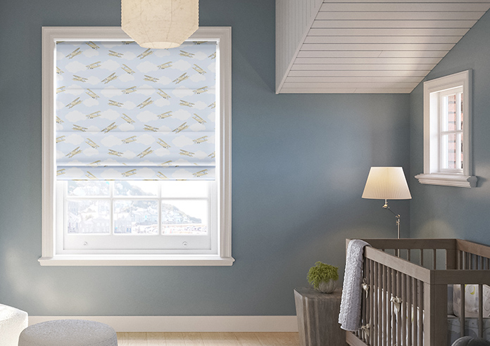 Flying Ace, Golden - Twist&Fit Roman Blind - Image 3